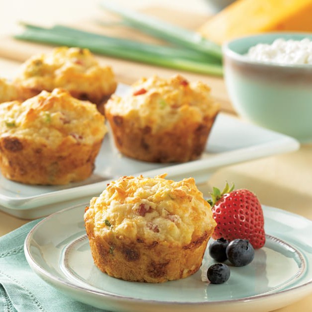 Cottage Cheese, Egg, and Ham Muffins Daisy Brand Sour Cream