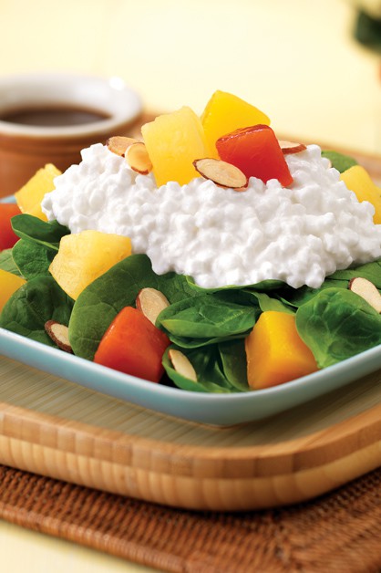 Easy Tropical Fruit Spinach Salad - Daisy Brand - Sour Cream & Cottage