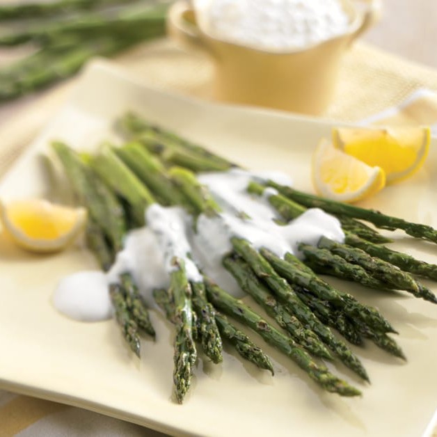 Grilled Asparagus with Light Lemon Sauce Daisy Brand Sour Cream