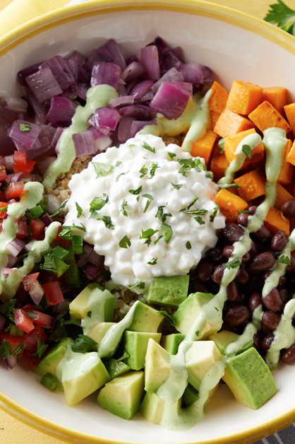 Sweet potato and black bean bowl recipe