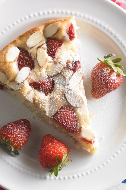 Strawberry Almond Cake - Daisy Brand - Sour Cream & Cottage Cheese