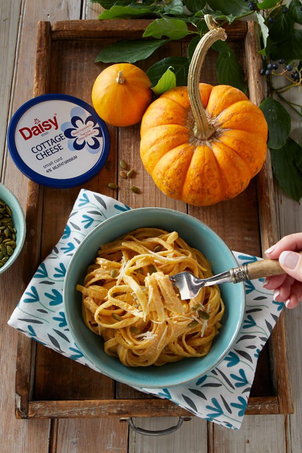Creamy Pumpkin Fettuccine Alfredo Daisy Brand Sour Cream & Cottage
