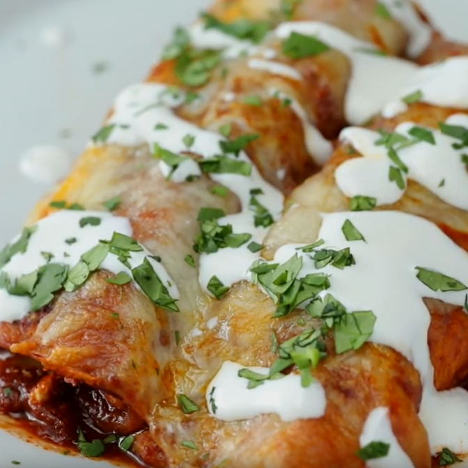 Creamy Turkey Enchiladas Daisy Brand Sour Cream & Cottage Cheese