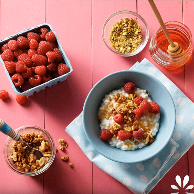 Raspberry Granola Breakfast Bowl - Daisy Brand - Sour Cream & Cottage ...