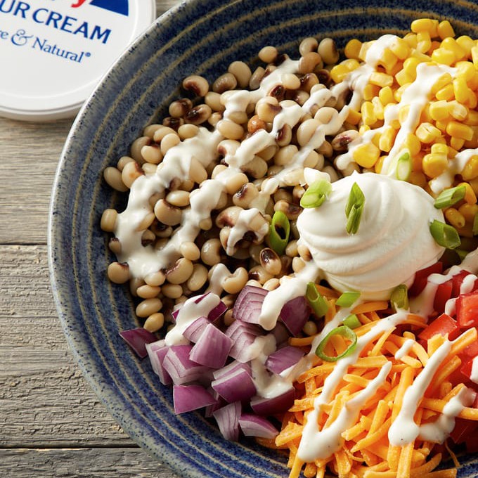 Southern Black Eyed Pea Dip Daisy Brand Sour Cream & Cottage Cheese