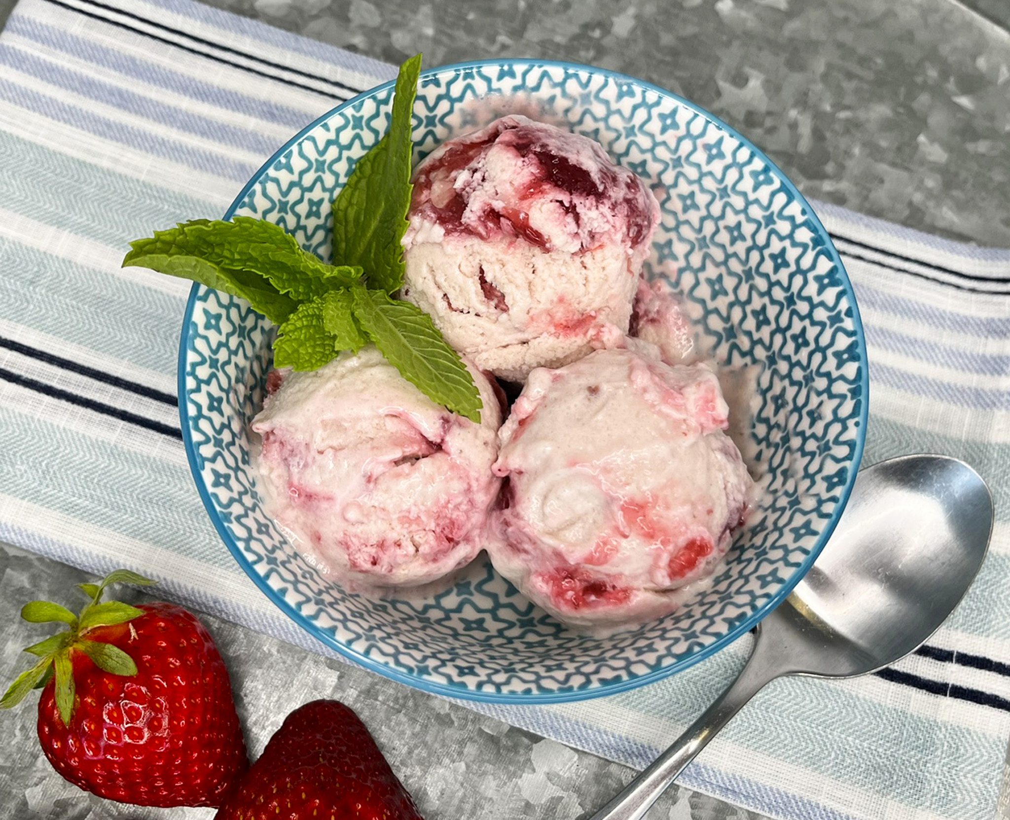 Click to open Easy Strawberry Ice Cream recipe