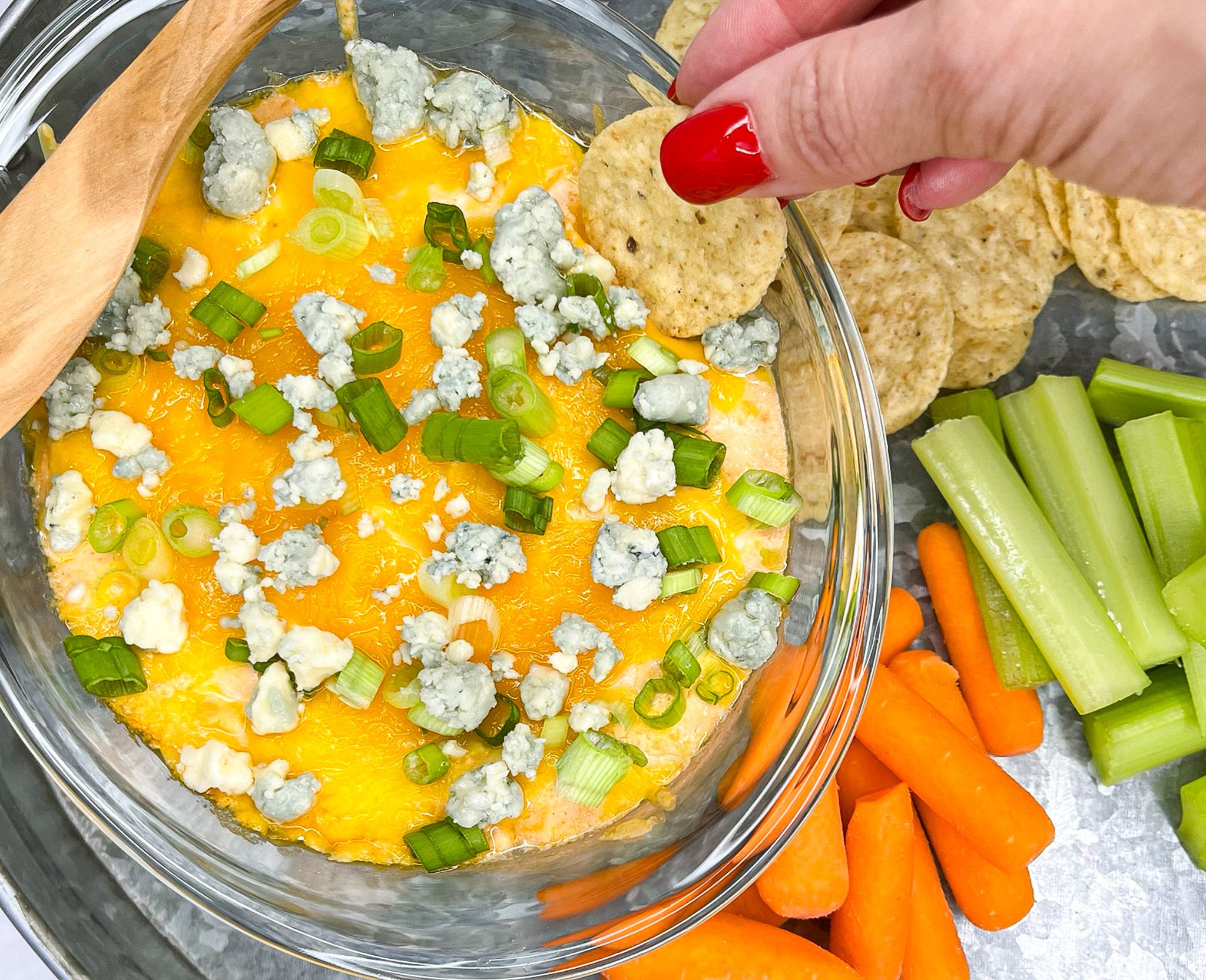 Lighter Buffalo Chicken Dip slider image 